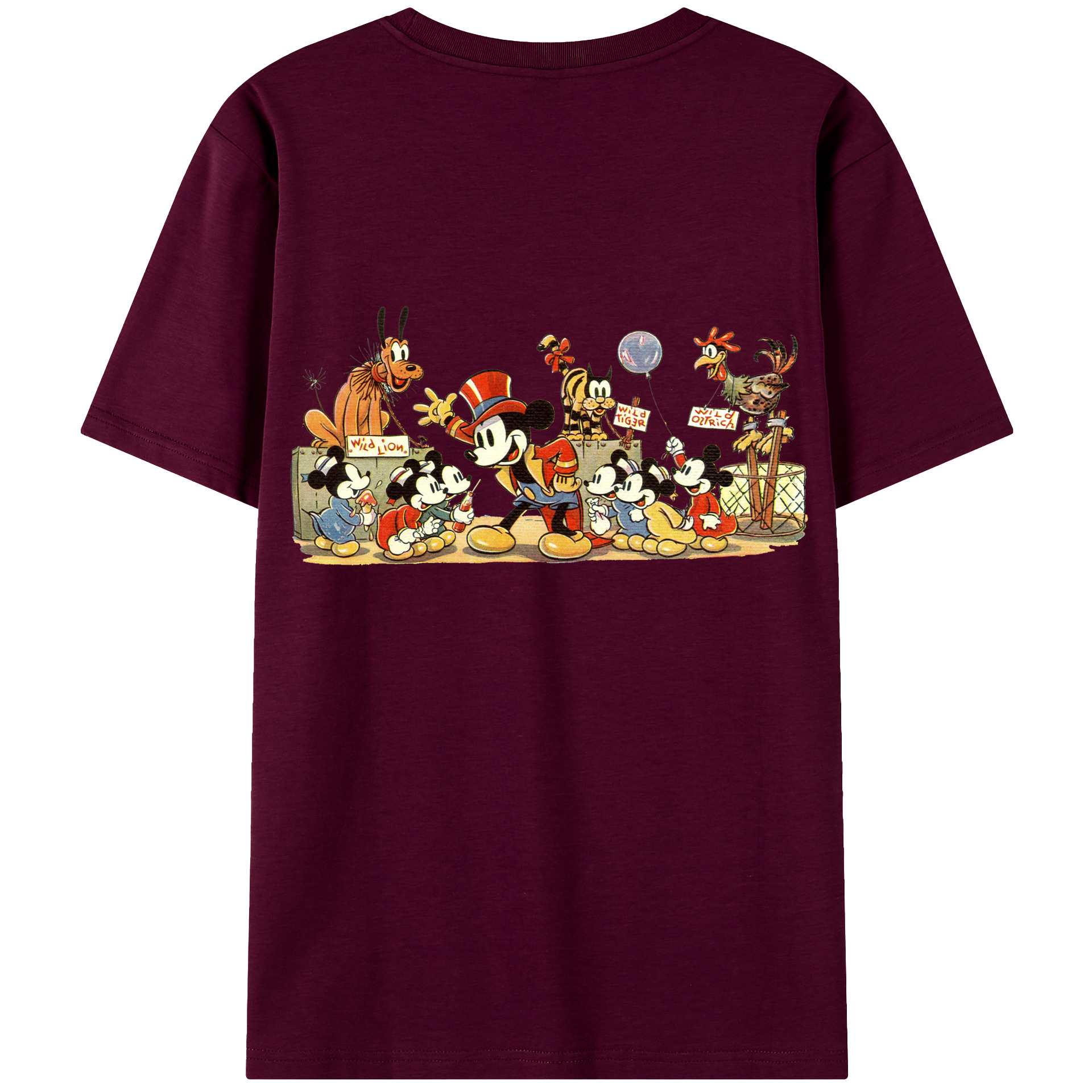 （画像用） ミッキーマウス Mickey Mouse レディース半袖Tシャツ(バックプリント)